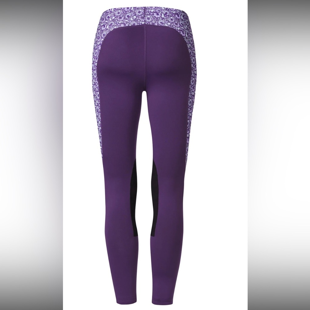 Kerrits Kids Performance Knee Patch Tights with Patterned Sides